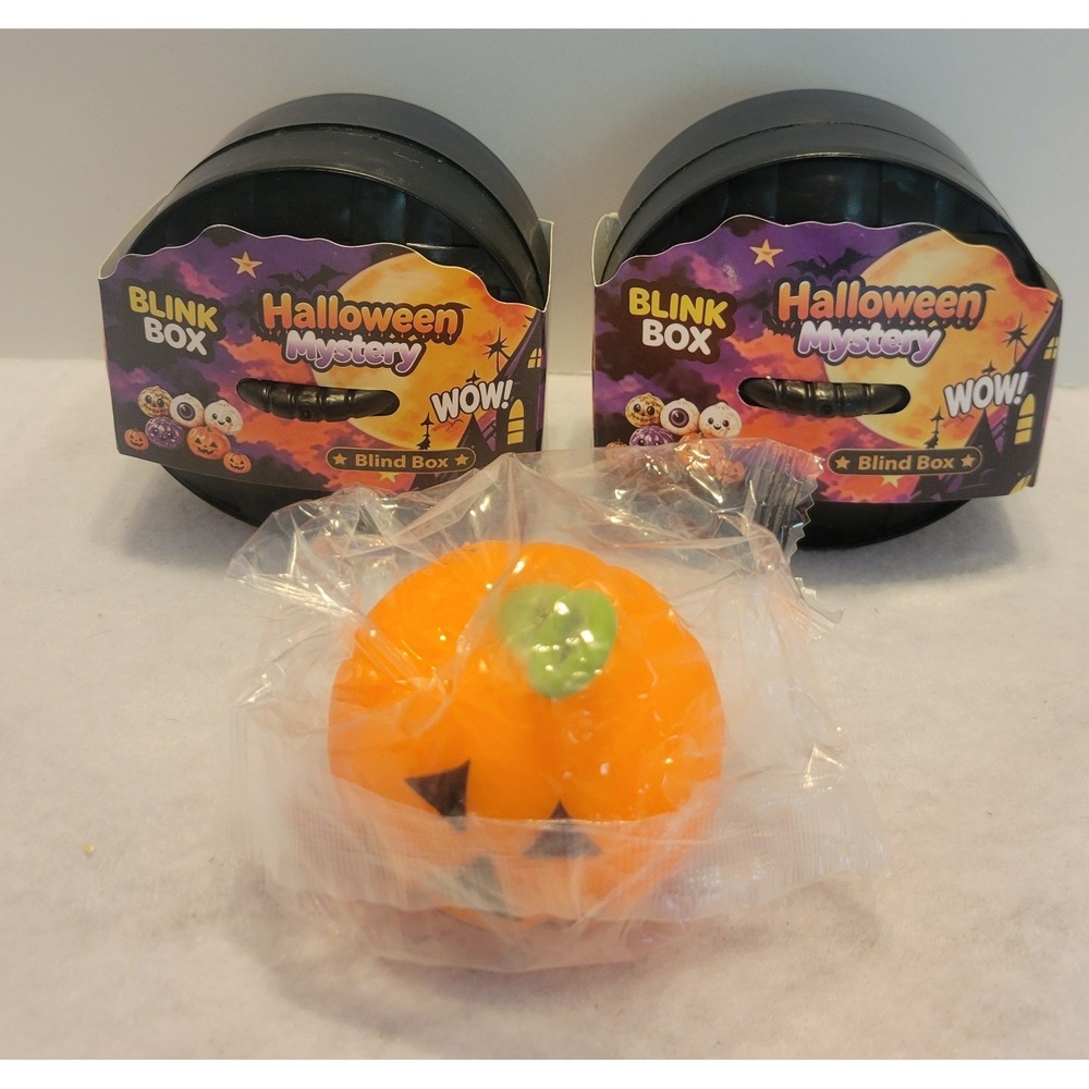 Lot of 3 New Halloween Soft Pumpkin Orange Sensory Fidget Stress Relief Ball Toy